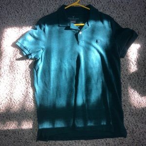 Blue American Eagle Polo Shirt (M)